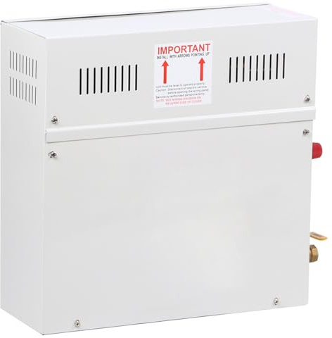 lyrlody 6KW ånggenerator i Rostfritt Stål Bastuångare med Styrenhet 95 Till 131F Temperatur 1 Till 60 Min Timer Vattenbristskydd för Användning i Basturumsbad