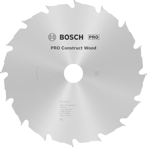 Bosch Accessories Lame de Scie Circulaire, 16 HB Dents, 30 mm d’Alésage, 2.8 mm Largeur de Coupe, 1.8 mm Épaisseur du Corps, 230 mm Diamètre Grey