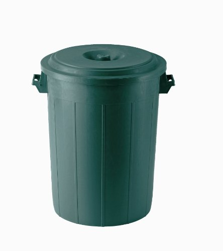 BIDONE IMMONDIZIA CON COPER LT100 VERDE