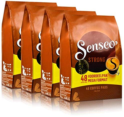 Senseo Dark / Strong Roast, Pack of 4, 4 x 48 Coffee Pods (192 Pads)