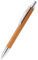 Online Kugelschreiber Mini Wood Pen Bamboo, Druckkugelschreiber aus edlem Holz, auswechselbare Messing Minimine Format D1, Schreibfarbe schwarz, Metallclip, 1 Stück