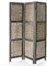 VERDELOOK Paravento Norma a 3 Ante in Legno e Bamboo Intrecciato, 132X6x170 cm
