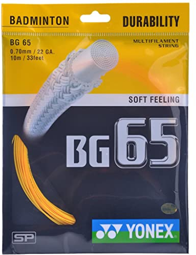 YONEX BG 65 Badminton String 0.70mm - 200m (660ft) Reel - Orange