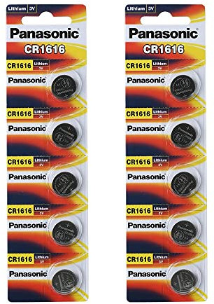 Panasonic CR1616 3V Coin KfMIz Cell Lithium Battery, 2 Count (5 Pack)