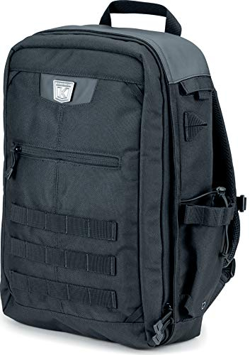 Kuryakyn 5257 Momentum Runaway Rucksack: wetterfeste Motorrad Reisegepäcktasche mit Befestigungsgurten und wasserdichtem Regenschutz, schwarz