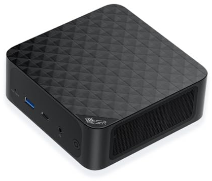 Beelink AMD Mini PC, SER5 Max Ryzen 7 6800U(8C/16T, bis zu 4,7GHz) Mini Computer Windows 11 Pro, 32G LPDDR5 RAM/500GB M.2 NVMe SSD, 4K Triple Display, DP1.4, HDMI, Type-C, WiFi6, BT5.2, RJ45 2.5G