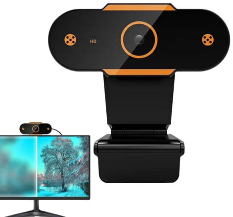 Webcam USB: videocamera per streaming live | Fotocamera USB senza driver, webcam per laptop con funzione di messa a fuoco automatica, ampio angolo di visione per computer desktop, Ordina