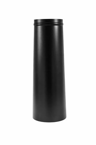 Double Skin Narrowboat Chimney Plain Black 18 x 6 – Black Boat Stove Chimney Flue Pipe – Fits 6 Roof Collar for Canal Boats and Cruisers
