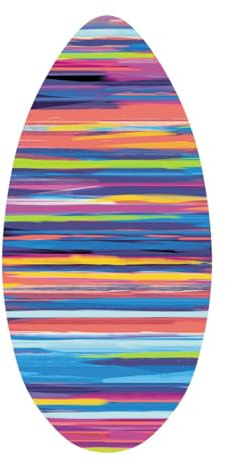 Okiyakusama Skimboard de Madera Ligero Y con Superficie Brillante Y Forma Profesional para Deslizamiento Suave Ideal para Adolescentes Adultos Y Niños E, 30inch