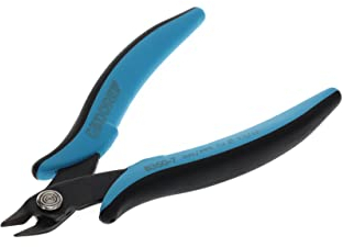 GEDORE 1829017 Miniatur Elektronik-Seitenschneider für 1,3 mm Kupferdraht, Stahl, Schwarz/Blau