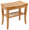 soges Badhocker Badezimmerhocker Massivholzhocker Rutschfester wasserdichter Duschhocker 2 Etagen,KS-HSJ-04