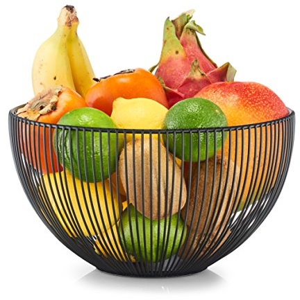 Zeller Frutero Metálico Negro
