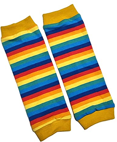 la.nunu Stulpen - Bunter Regenbogen 6-8 Jahre - Beinstulpen für Babys und Kinder aus Baumwolle - Handarbeit - Kinderstulpen und Babystulpen für Mädchen