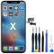 Hoonyer Écran iPhone X, LCD Ecran Tactile Digitizer Assembly avec Kit De Réparation Complet pour iPhone X Noir Modèle A1865 / A1901 / A1902 (5.8 Pouces)