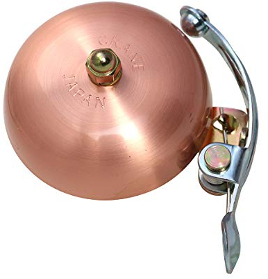 Crane Bike Bell, Brushed Copper, Suzu Bicycle Bell, Made in Japan for City Bikes, Cruisers, Road Bikes or MTB, Fits Handlebar diameters 22.2 to 26.0mm