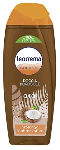 Leocrema, Docciaschiuma Doposole, Prolunga l'Abbronzatura, Idrata, Nutre e Rigenera la Pelle, Arricchito con Estratto di Cocco, 250ml