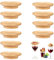 STFALI Lot de 10 décorations en bois pour verre à vin, assiettes à apéritif, desserts, boissons, accessoires de fête, dîner en famille et accessoires de fête