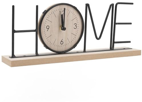 Haofy Holz Eisen Schreibtisch Regal Uhr Moderne Dekorative Buchstaben Tischuhr Ornament Wohnzimmer Esszimmer Schlafzimmer Büro (Home-Version)
