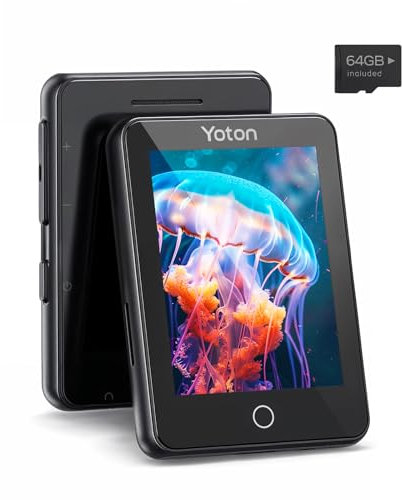 80GB MP3 Player mit Bluetooth 5.2, YOTON Tragbarer MP4 Player mit 2,4-Zoll-Touchscreen, HiFi-Musikplayer, Eingebauter HD-Lautsprecher, Sprachaufzeichnung, FM-Radio, E-Book, Unterstützung für 128GB