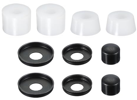 PATIKIL Skateboard Bushings, 90A PU Long-Board Truck Rebuild Kit Bushings Washers Pivot Cups for Outdoor Skateboard Parts, White