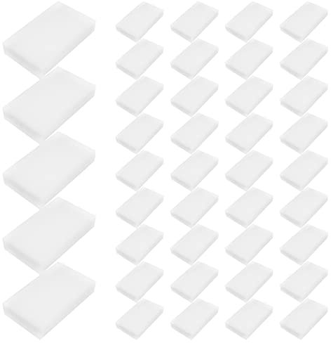Jrifedptry Magic Cleaning Sponges Eraser, Household Sponge Eraser Cleaner Foam Cleaning for Kitchen, Furniture, Car, Leathe (50 Pack)