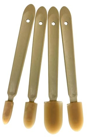 Set di 4 attrezzi per la rimozione del sigillante con manico in bambù e testine in gomma per la rimozione del sigillante da cucina e bagno, raschietti da 29 cm