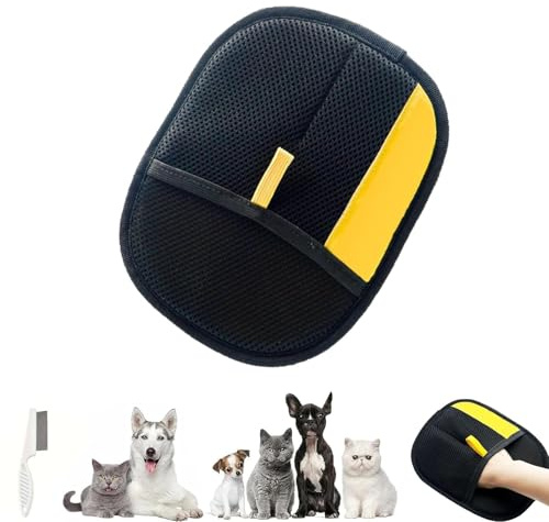 MIKTYUY Soft Pet Guante Quitapelos Mascotas,Softpet Manopla Quita Pelos Mascota,Lavables y Reutilizables para Sofás Muebles Alfombras Asientos de Coche (1pcs)