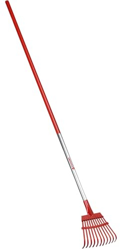 Corona RK 62060 Fixed Tine Shrub Rake, Aluminum Handle, 8-Inch Wide