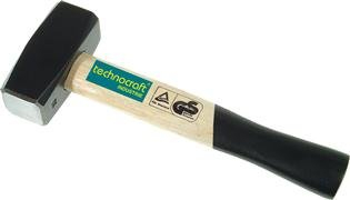 LSR TOOLS Fäustel 2000g, nach DIN 6475, Stiellänge 280mm, aus geschmiedetem Stahl der Güte C.45, allseitig fein geschliffen