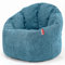 Lounge Pug, Sitzsack Kuschel Lounge Sessel, Schlafsofa, Pom-Pom Türkis