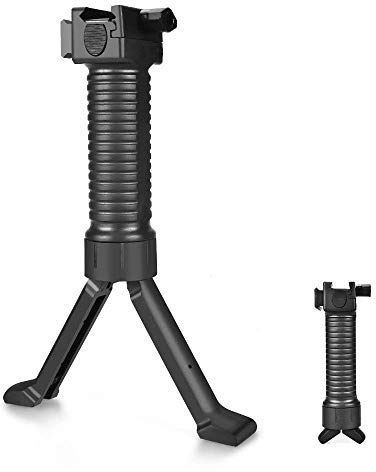 OTraki Frontgriff Bipod RaiForegrip Frontgriff Bipod Rail Foregrip Frontgriff Zweibein Schießen Zweibein Passend Höhenverstellbar Ergonomisch Picatinny Ständer