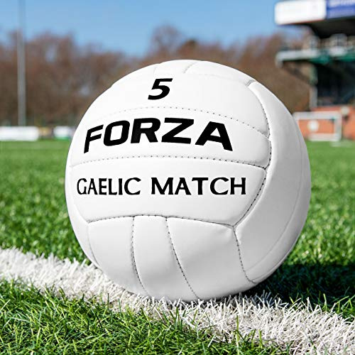 FORZA Balón de Fútbol Gaélico para Partidos GAA | Tamaño Oficial | Cosido a Mano (Tamaño 5, Paquete de 1)