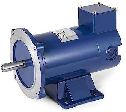 Moteur à courant continu brossé 1/2HP 90V 56C 1750 tr/min TENV 2.05 Nm couple nominal for éplucheur de fil presse à balles coupe-papier avec 2 x brosse en carbone