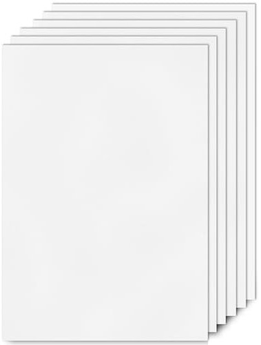pangdapengpeng Lot de 6 Plaques en Polystyrene 1mm, Plaque Plastique Rigide Blanc 21cm x 29,7 cm pour Modélisme, Modelage