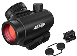 AOMEKIE Rotpunktvisier Zielfernrohr Taktisch 4 Absehen Grün & Rot Luftgewehr Zielfernrohr mit 20mm/22mm Picatinny Schienenmontage