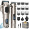 Vgrpro Haarschneidemaschine für Männer Professionell, Kabellose Haarschneidemaschine zum Haareschneider, Herren Haarschneider und Trimmer Set, Elektrischer Haartrimmer für Männer mit Paket Box(Silver)