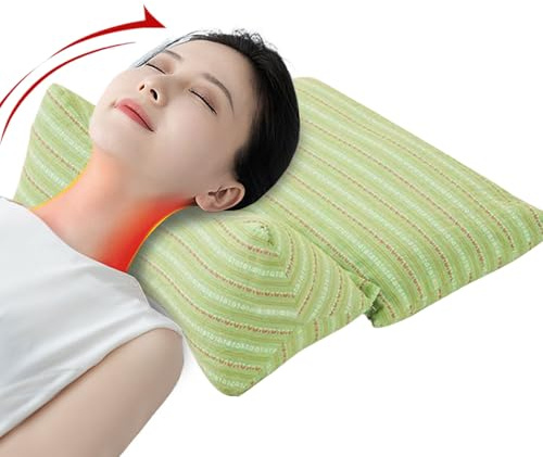 Cuscini di grano saraceno per dormire, di supporto cervicale con scafo di grano saraceno, supporto lombare separabile, biancheria da, per uomini, donne, adulti, dormienti, viaggi, auto