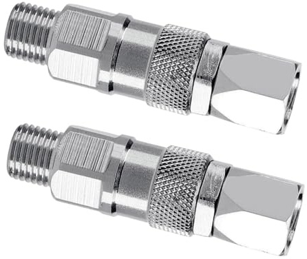 Articulaciones giratorias de 360 grados para pulverizadores de acero inoxidable de 1/4 pulgadas accesorios accesorios pistolas de pintura sin aire grado giratorio pulverizadores