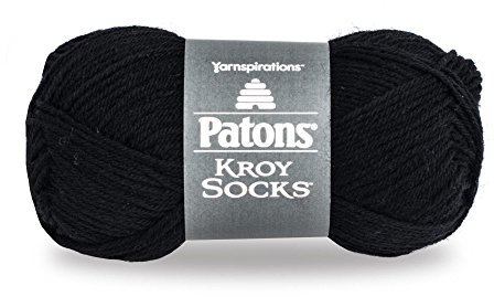 Patons Kroy Socks Yarn - (1) Gauge - 1.75 oz - Coal - For Crochet, Knitting & Crafting