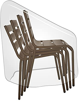 Greengeers 93814 Housse Protection de 6 Chaises Polyéthylène Gris 120 x 65 x 65 cm