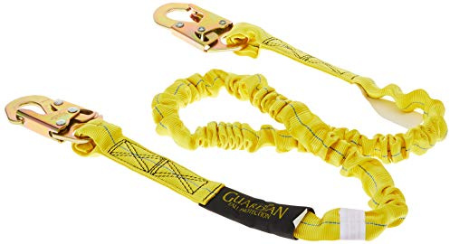 Guardian Fall Protection 11200 IS-72 6-Foot Internal Shock Lanyard with snap hooks