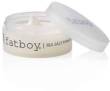 Fatboy Sea Salt Hair Pomade with Coconut Oil & Shea Butter, Lightweight Hold for Texture, Styling & Shine, Tousled Beach Waves Finish, Hair Care for All Hair Types, Paraben Free, Color Safe, 2.6 Oz