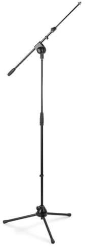 Vonyx Ms20 Soporte para Micrófono con Brazo Jirafa, Pie de micro, Negro, Brazo Telescópico, Equipo Profesional, Ajustable, Equipo Compacto, Fácil de Transportar, Se entrega sin micrófono