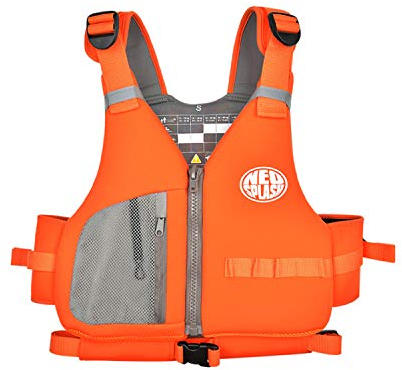 Schwimmlernweste Erwachsene, Schwimmhilfe, Festtoffweste ideal für den Wassersport, Kajak, Bootfahren, Schnorcheln (Orange, L)