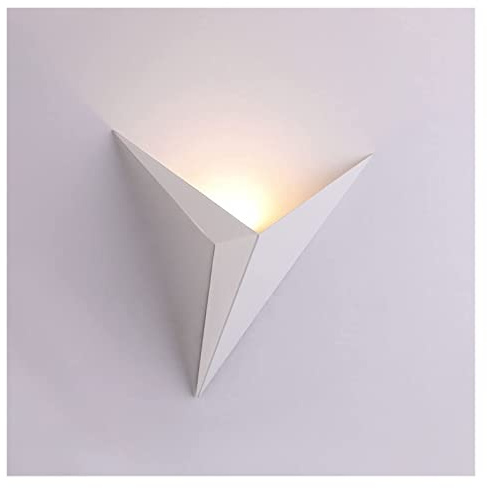 Wall Lamp Light LED Wall Light 3W Metal Sconce Indoor Lighting Fixture, Geometric Wall Lamp, Uplighter Wall Mounted Lamps for Living Room Balcony Stair Bedroom Bedside Lights ( Color : White-3000k )