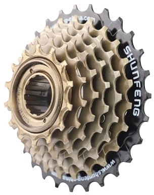WEEROCK Bike Freewheel 7 Speeds, 14-28T Threaded Freewheel Screw On Bicycle Replement Part for MTB, Cruiser Bicycle