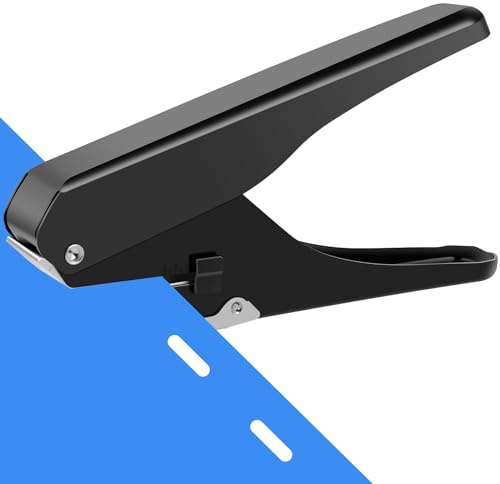 LuLobtg Slot Hole Punch Multifunctional Oval Hole Punch Metal ID Card Hand Puncher Heavy-Duty Handheld Hole Puncher Precise Paper Single Hole Punching Tool for Paper ID Card