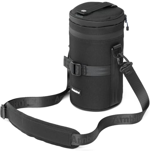 AMBITFUL Kleine Objektivtasche 110×190mm - Wasserdicht Staubdicht Stoßfest, Dicke Polsterung für DSLR/Spiegellose Objektive (Sony Nikon Canon Fujifilm Tamron)