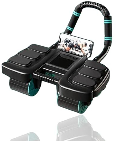 Ab Roller Exercise Wheel,Abdominal Wheel Roller With Elbow Support & 4-Wheel Design,Ab Roller With Elbow Support(6-Elbow Support),Automatic Rebound Fitness Roller For Home,Gym,Enthusiasts,Novices
