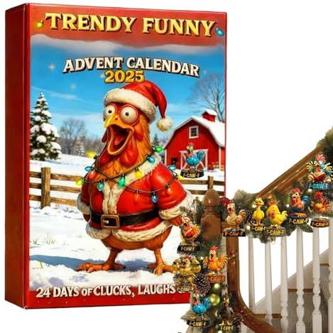 Adventskalender för Julprydnader Tvådimensionell Återanvändbar 24-dagars
